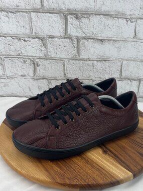 Birchbury Bramfords Mens 12 Brown Black Pebbled Leather Slip On Casual Shoes